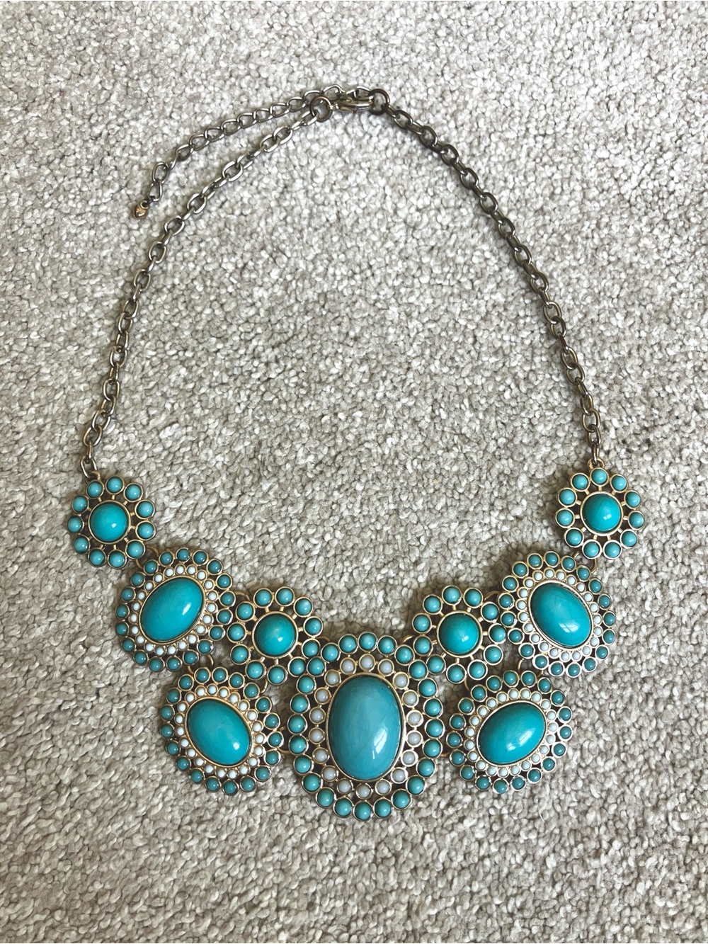 J Crew Turquoise Statement Necklace